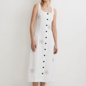 NWT Madewell Button-Front Midi Dress